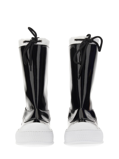 Shop Moschino Boot With Logo In Nero