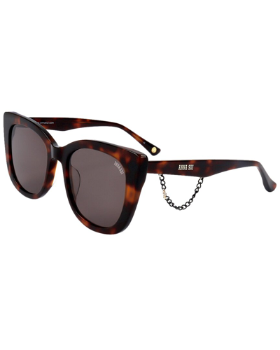 Shop Anna Sui Women's As2209 56mm Sunglasses In Brown