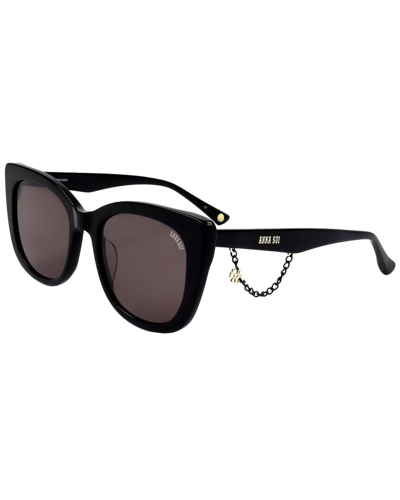 Shop Anna Sui Women's As2209 56mm Sunglasses In Black
