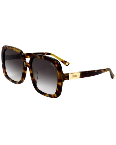 Shop Anna Sui Women's As2207 57mm Sunglasses In Brown