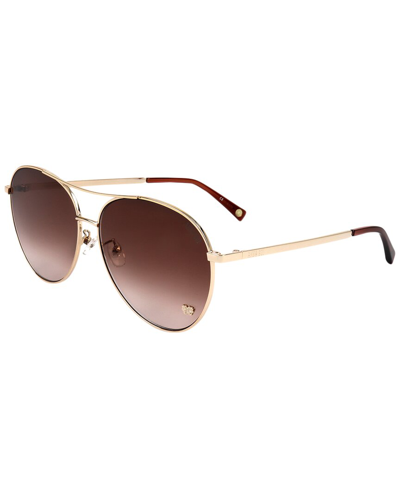 Shop Anna Sui Women's As2203 63mm Sunglasses In Gold