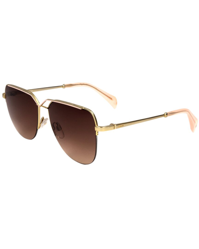 Shop Maje Women's Mj7001 54mm Sunglasses In Gold