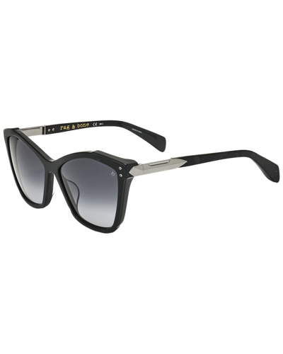 Shop Rag & Bone Women's Rnb1045 57mm Sunglasses In Black
