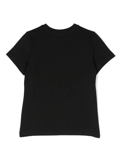 Shop Moschino Black T-shirt With Teddy Logo In Nero