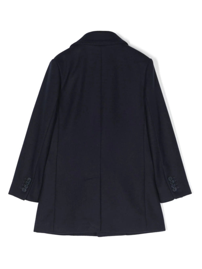 Shop Fay Navy Blue Single-breasted Coat