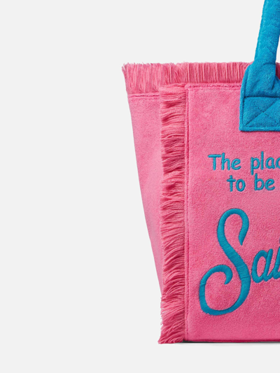 Shop Mc2 Saint Barth Vanity Pink Terry Shoulder Bag
