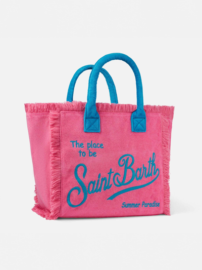 Shop Mc2 Saint Barth Vanity Pink Terry Shoulder Bag