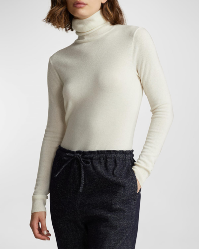Polo Ralph Lauren Slim-fit Cashmere Turtleneck In Cream