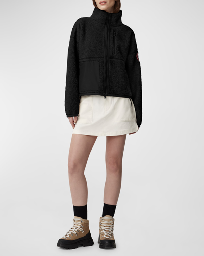 Shop Canada Goose Simcoe Fleece Jacket In Black