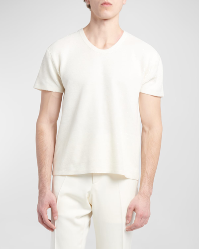 Shop Tom Ford Men's Sequin Crewneck T-shirt In White