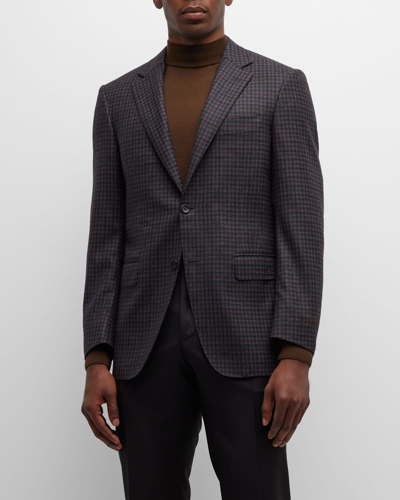 Shop Canali Men's Check Wool Sport Coat In Grey