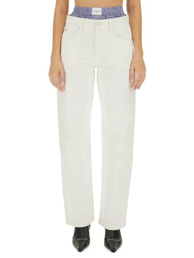 Shop Alexander Wang High Waisted Straight In White