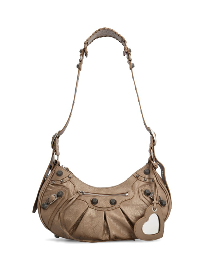 Shop Balenciaga Le Caracole Xs Shoulder Bag In Gold