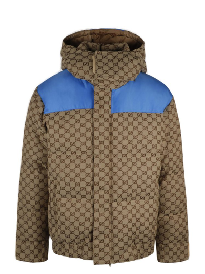 Shop Gucci Gg Monogram Padded Jacket In Multi