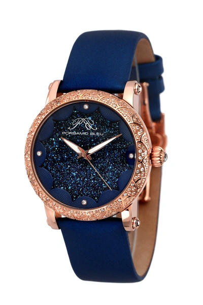 Shop Porsamo Bleu Genevieve Women's Topaz Watch In Blue