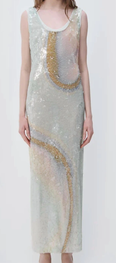 Shop Jonathan Simkhai Serene Marble Dress In Seafoam Marble Print In Multi