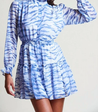 Shop The Shirt Maxwell Dress In Navy Print In Multi