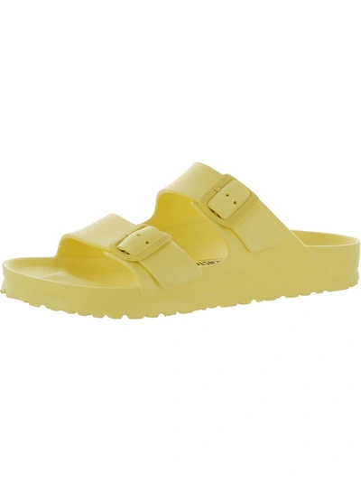 Shop Birkenstock Arizona Eva Womens Slip On Casual Slide Sandals In Yellow