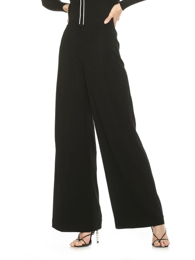 Shop Alexia Admor Rover Wide Leg Mid Rise Pants In Black