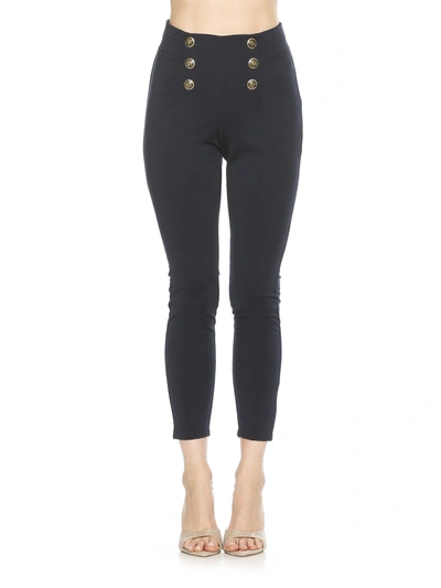 Alexia Admor Freyja Classic High Waist Ponte Leggings In Blue