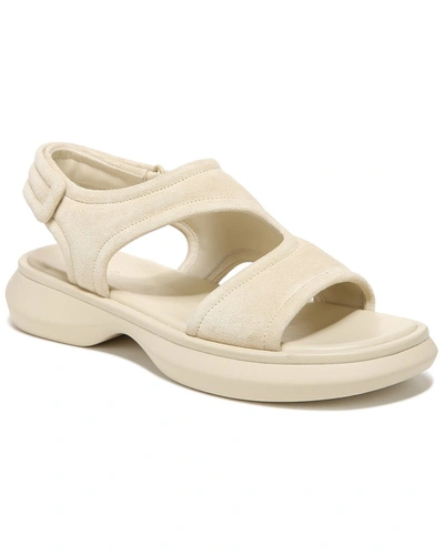 Shop Vince Fresca Suede Strappy Sandal In White