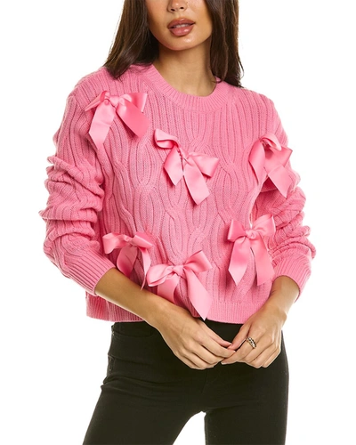 Shop Alice And Olivia Beau Wool-blend Sweater In Pink
