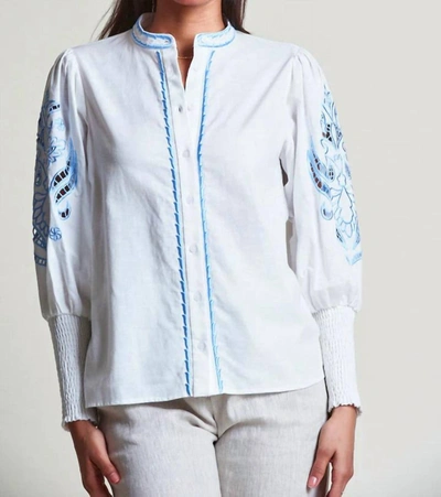 Shop The Shirt Sandy Shirt In White/blue In Multi