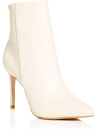 Schutz Mikki Leather Pointed-toe Booties In White