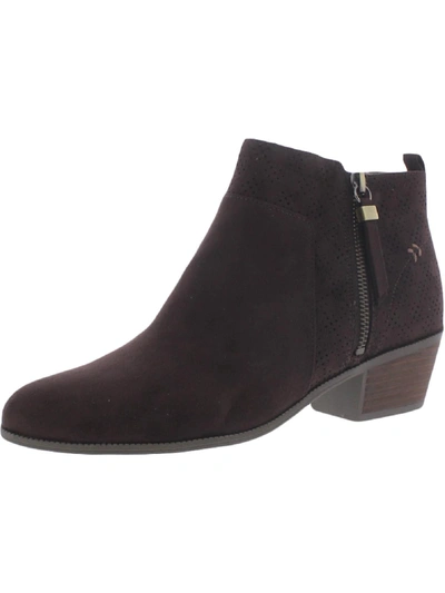 Dr. Scholl's Shoes Brianna Womens Faux Suede Stacked Heel Dress Boots In Multi