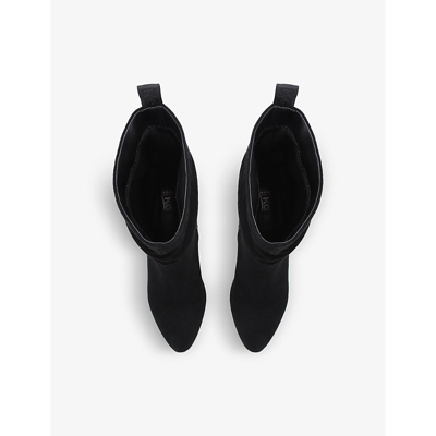 Shop Kg Kurt Geiger Women's Black Slinky Vegan Faux-suede Heeled Boots