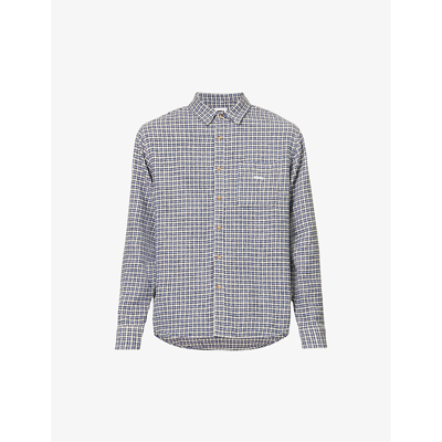 Shop Obey Lenny Checked Brushed-cotton In Unbleached Multi