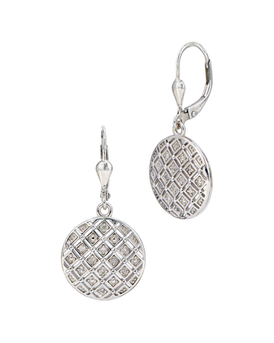 Shop Savvy Cie Silver 0.10 Ct. Tw. Diamond Honeycomb Drop Earrings