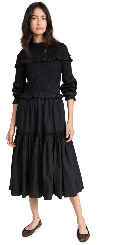 Shop Banjanan Bertha Dress Black Multi