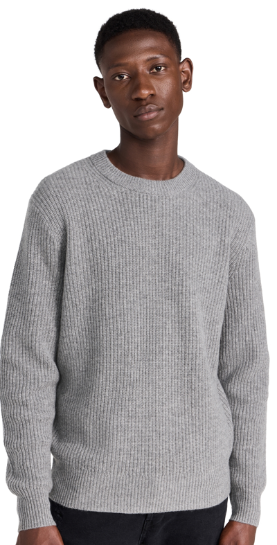 Shop Alex Mill Jordan Sweater In Washed Cashmere Heather Grey