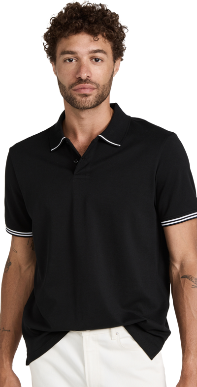 Shop Club Monaco Tipped Collar Polo Black