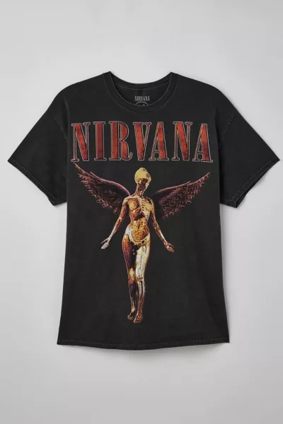 Shop Urban Outfitters Nirvana In Utero Tour Tee In Black, Men's At