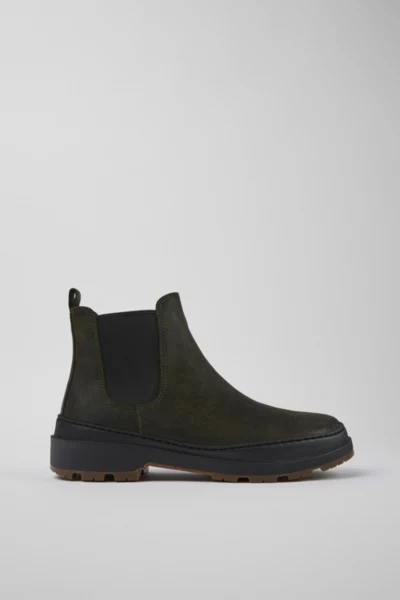 Shop Camper Brutus Trek Leather Ankle Chelsea Boots In Dark Green, Men's At Urban Outfitters