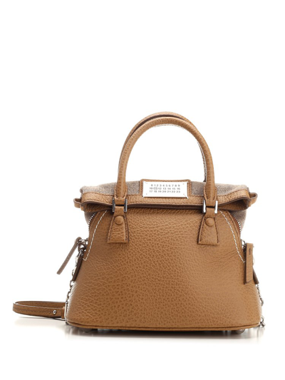 Shop Maison Margiela 5ac Mini Shoulder Bag In Brown