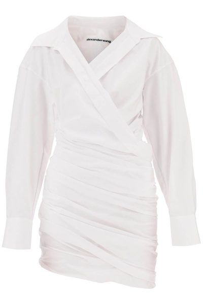 Shop Alexander Wang Asymmetric Mini Dress In White