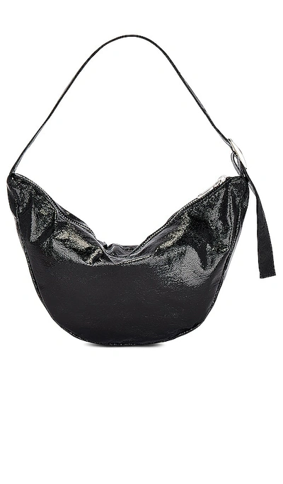 Shop 8 Other Reasons Faux Leather Crescent Bag In Black