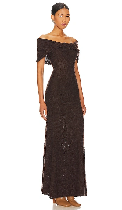 Lpa Caley Maxi Dress In Chocolate