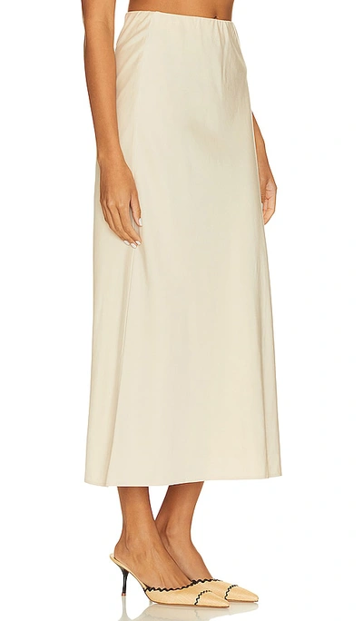 Shop Lpa Fiama Midi Skirt In Ivory