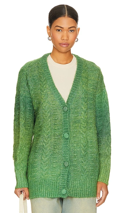 Shop Daydreamer Ombre Cardigan In Green