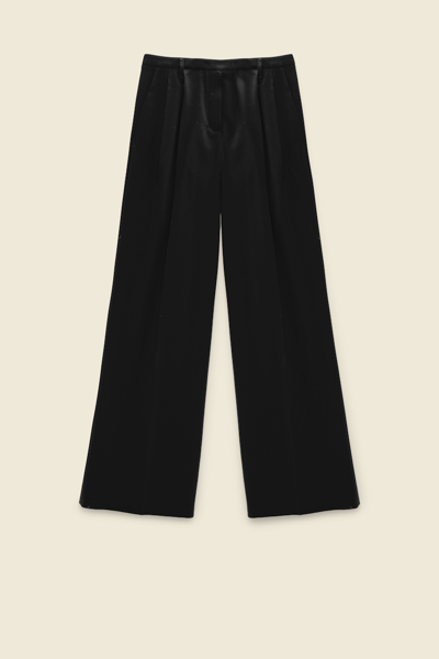 Shop Dorothee Schumacher Flowing Pleated Pants In Black