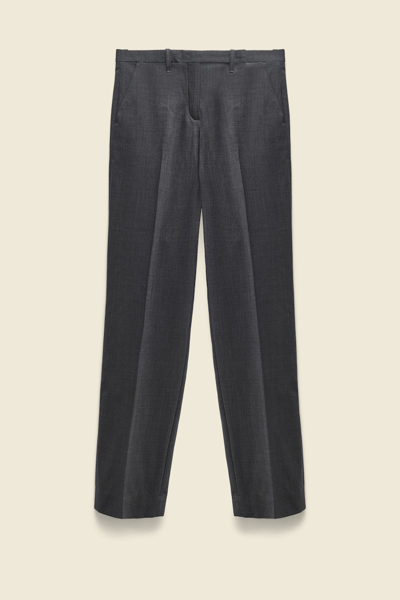 Shop Dorothee Schumacher Slim Fit Wool Pants In Grey
