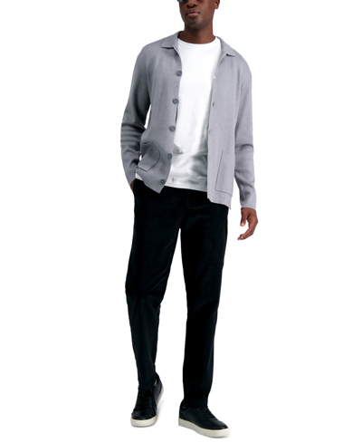 Shop Kenneth Cole Reaction Men Slim-fit Stretch Corduroy Pants In Black