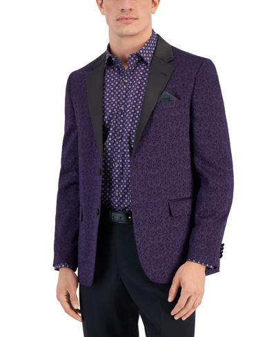 Shop Vince Camuto Men's Slim-fit Evening Jackets In Purple