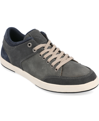 Shop Territory Men's Pacer Casual Leather Sneakers In Gray