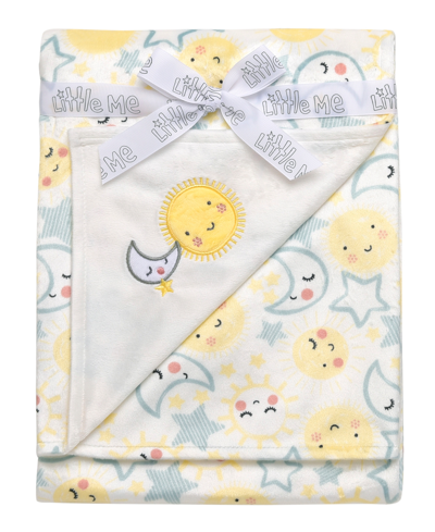Shop Little Me Baby Boys Or Baby Girls Newborn Moon And Sun Blanket In Yellow