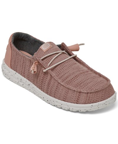 Shop Hey Dude Women's Wendy Sport Mesh Casual Moccasin Sneakers From Finish Line In Pink